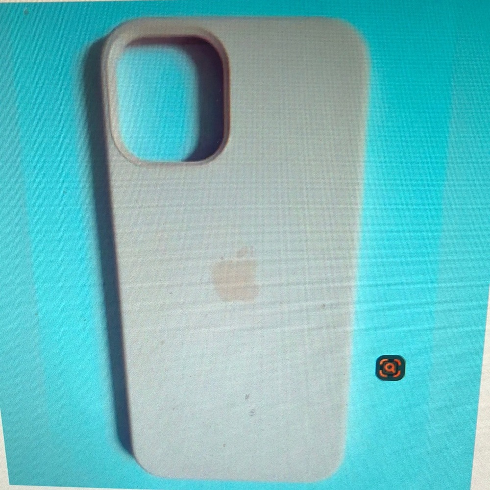 Apple iPhone 12 mini silicone case, peach color